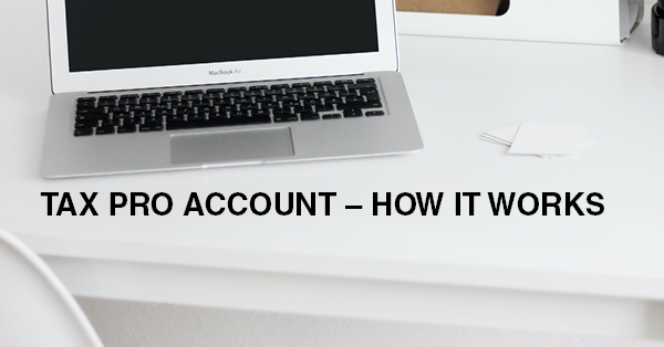 TAX PRO ACCOUNT – HOW IT WORKS: