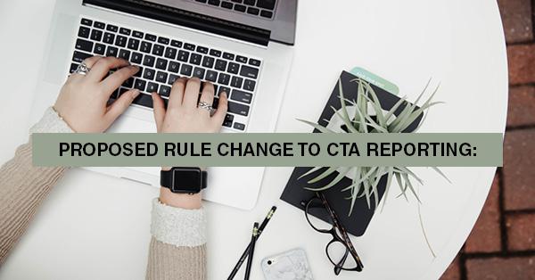 PROPOSED RULE CHANGE TO CTA REPORTING: